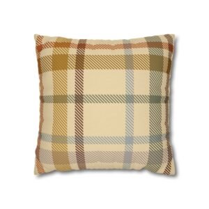 Fall Plaid Square Pillowcase
