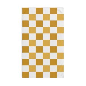 Golden Checkerboard Hand Towel