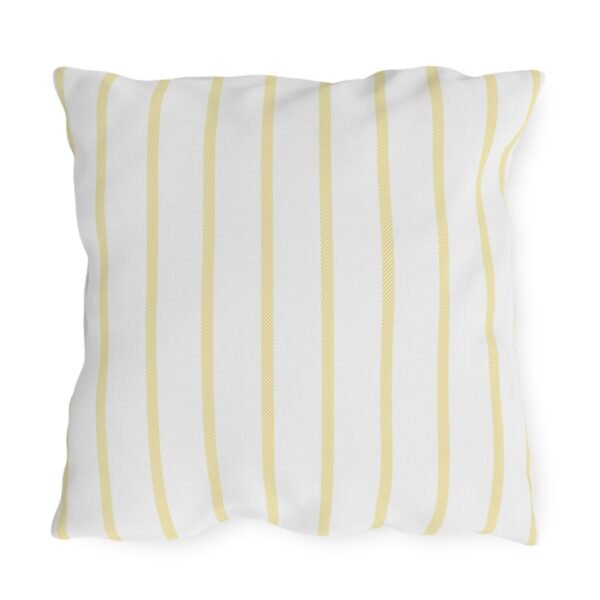 Butter Yellow Herringbone Stripe Outdoor Pillow - Image 9