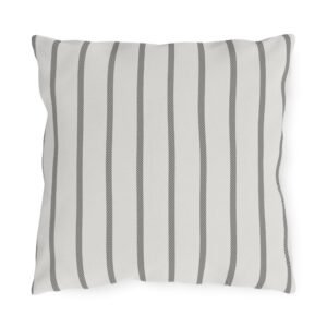 Grey Herringbone Stripe Outdoor Pillow