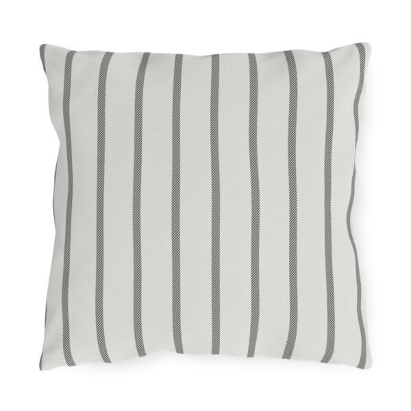 Grey Herringbone Stripe Outdoor Pillow
