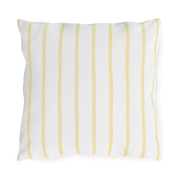 Butter Yellow Herringbone Stripe Outdoor Pillow