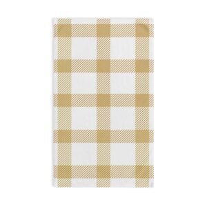 Gold Gingham Fall Hand Towel