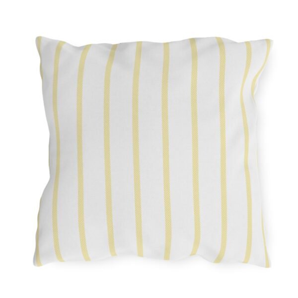 Butter Yellow Herringbone Stripe Outdoor Pillow - Image 5