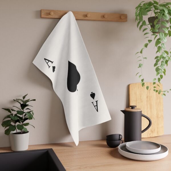 Ace of Spades Cotton Twill Tea Towel - Image 3