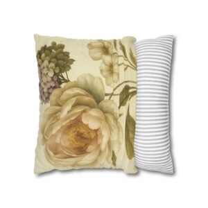 Vintage Rose Botanical Pillow Cover