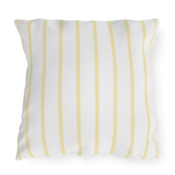 Butter Yellow Herringbone Stripe Outdoor Pillow - Image 8